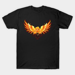 Fire Rose with Wings T-Shirt